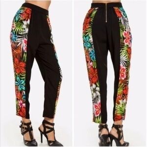 COPY - Line & Dot Rainbow Tropical Print Pants NWT